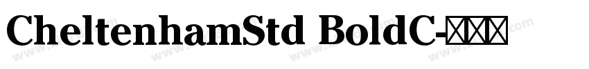 CheltenhamStd BoldC字体转换